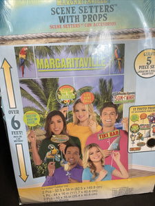 Hawaiian Luau Margaritaville Wall Poster Decorating Kit W/ Photo Props (17pc)