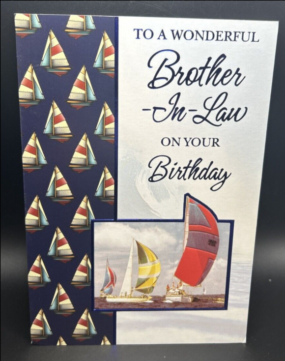 Happy Birthday Brother-In-Law Greeting Card w/Envelope