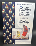Happy Birthday Brother-In-Law Greeting Card w/Envelope