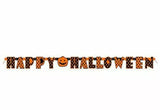 Halloween Orange & Black Decorative Dots Polka Dots Jointed Banner