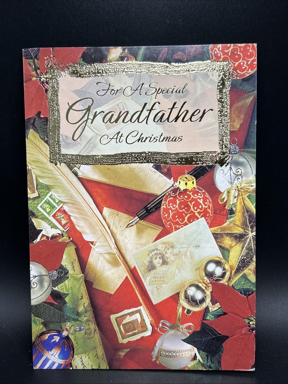 Merry Christmas Grandfather Greeting Card w/Envelope