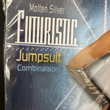 Molten Silver Jumpsuit Future Fashion Robot Adult Costume Med-LG 8-125