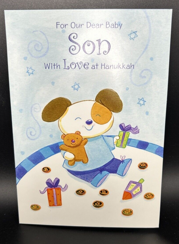 Happy Hanukkah Son Greeting Card w/Envelope