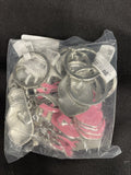 Pink Ribbon Breast Cancer Boxing Glove Key Chains - Party Favors - 12 Pieces