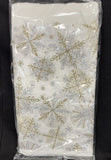 Shining Snow Flake Winter Holiday Party Decoration Paper Tablecover 54”x102”