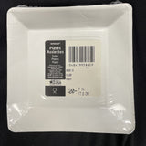 Silver 7" Square Paper Plate 20ct