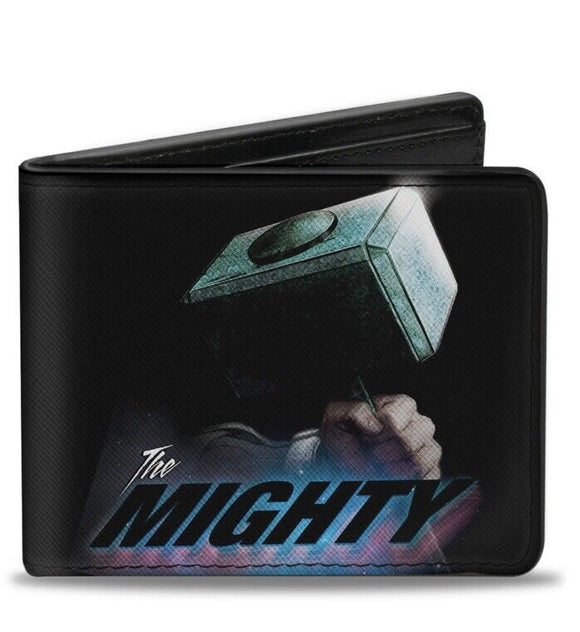 MARVEL AVENGERS Bi-Fold Wallet - Thor's Hammer THE MIGHTY Space Dust Black