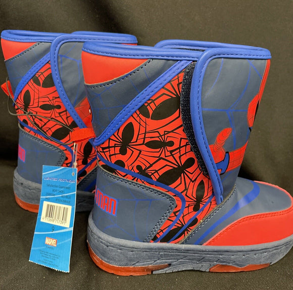 Spiderman Light Up Toddler Boys Snow Boot Size 9