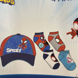 Marvel Spidey Toddler Baseball Hat & 4 Pairs Ankle Socks 5.5-6.5