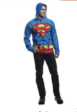 Mens DC Comics Superman Muscle Hoodie Costume Size Medium - Large0
