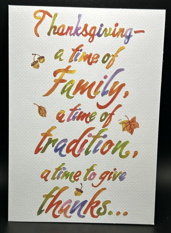 Thanksgiving Greeting Card w/Envelope