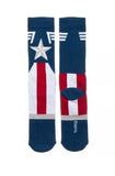 Marvel Captain America Costume Crew Socks Fits Show Size 8-12