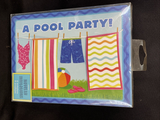 Swim Time Pool Party Novelty Invitations 8ct