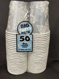 Snowflake Shining Season 9 oz Paper Cups Bulk Pack 50 Per Pack Winter Tableware