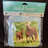 Wild Horses Party Supplies Decorations 8.27' Happy Birthday Banner