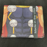 MARVEL AVENGERS Bi-Fold Wallet - Thor Character Close-Up Front and Back