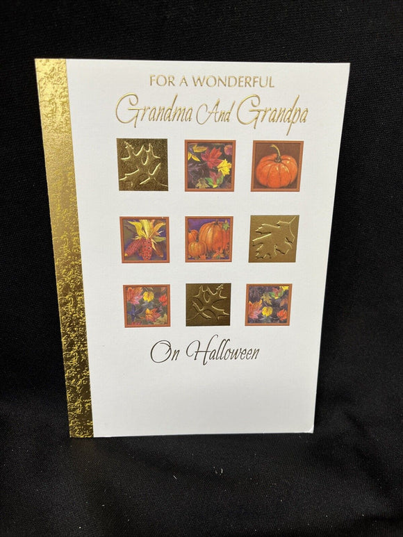 Happy Halloween Grandma and Grandpa Greeting Card w/Envelope