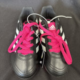 Adidas Black And White Soccer Cleats With Hot Pink Laces And Cleats Sz 10.5 NWT0