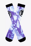 Marvel Black Panther Purple Tie-Dye Crew Socks Fit Shoe Size 5-12