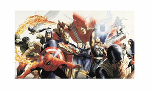 Red & Blue Marvel Alex Ross Wall Mural by RoomMates