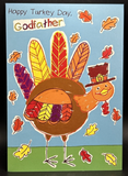 Happy Thanksgiving Godfather Greeting Card w/Envelope
