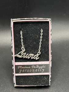 Marina DeBuchi "Laura" Necklace Silver Plated 15 +3 extender NEW