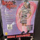 Drama Queens Child's Miss Behaved Prisoner Convict Girls Costume Size Med 8-10