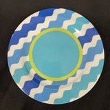 Amscan Party Perfect Cool Ocean Waves Small Plate, Blue/Green, 0.4 x 6.8"