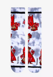 Marvel WandaVision Scarlet Witch Cartoon Allover Print Tie-Dye Crew Socks