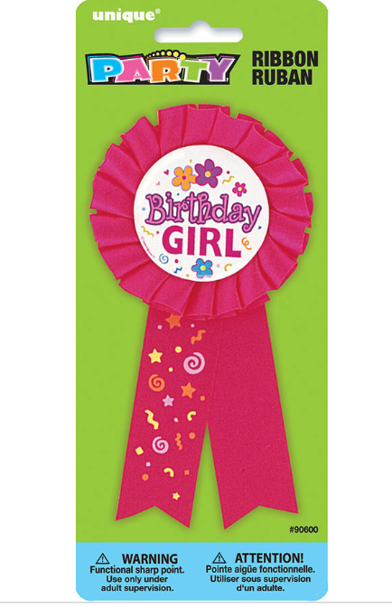 Birthday Girl Award Ribbon 1ct. New!!!