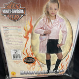 Girls Pink Harley Davidson Motorcycle Jacket & Sunglasses Costume Small 4-6