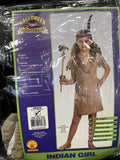 Indian Girl Native American Princess Maiden Fancy Dress Med 8-10 Child Costume