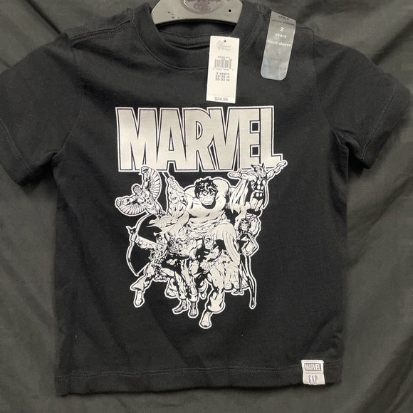 Marvel Heroes Baby Gap 2T Black Graphic Tshirt