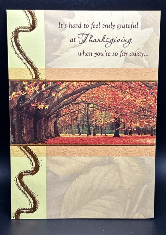 Miss You Thanksgiving Greeting Card w/Envelope