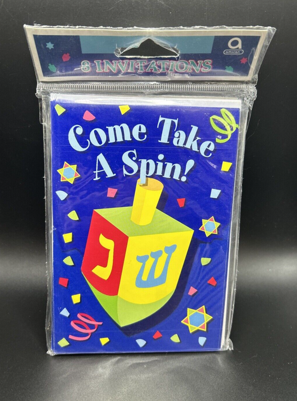 Hanukkah Party Fun Invitations - 8 Count Fill-In