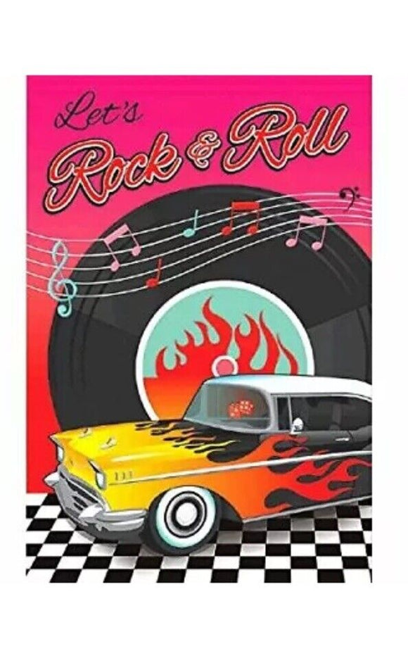 Classic 50's Rock & Roll Party Invitations with Envelopes 8ct.
