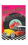 Classic 50's Rock & Roll Party Invitations with Envelopes 8ct.