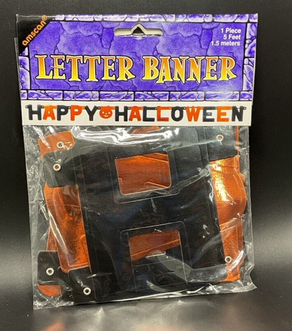 Happy Halloween Letter Banner 5 Feet Amscan