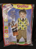 Future Golfer Child Boys Costume White Collared Shirt With Vest Size 18/24 Month