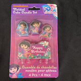 Dora the Explorer 'Flower Adventure' Mini Molded Cake Candles (4pc)