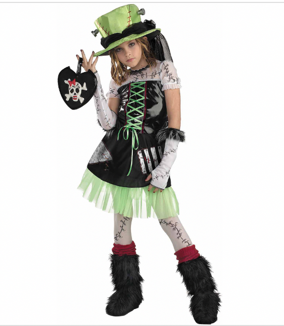Girls Monster Bride Halloween Costume Size 7-8