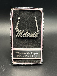 Marina DeBuchi "Melanie" Necklace Silver Plated 15 +3 extender NEW