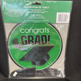 Graduation TABLE CENTERPIECE HONEYCOMB " CONGRATS " Grad Party Decoration Green