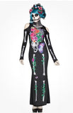 Fun World Beautiful Bones Sugar Skull Skeleton Adult Costume Med/Large 10-14