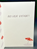 Happy Birthday (Avacado) Greeting Card w/Envelope2