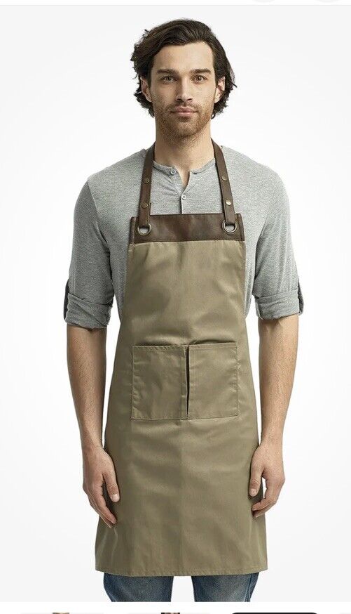 Artisan Collection by Reprime Polyester/Cotton Espresso Bib Apron RP123 One Size
