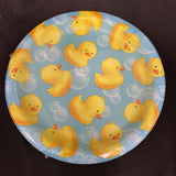 DUCK Bubble Bath Baby Shower Paper Dessert Plates 8ct. Birthday Party 6-7/8" New