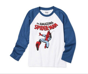 Marvel Boys Crew Neck Spiderman Long Sleeve Graphic T-Shirt, XS 6/7