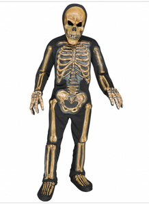 Skeleton Costume Kids Scary Halloween Fancy Dress Large 12-14