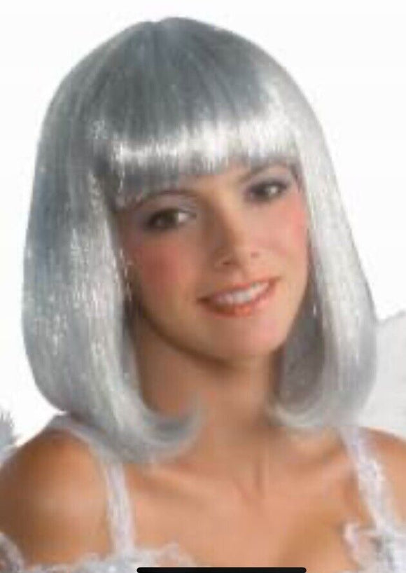Angel Shimmer Adult Costume Wig - White/Silver